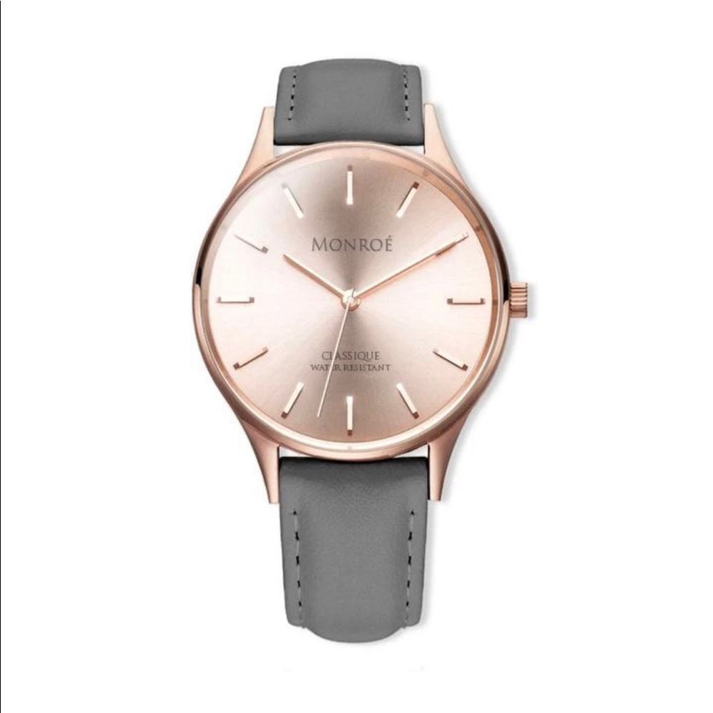 Monroe rose gold quartz watch